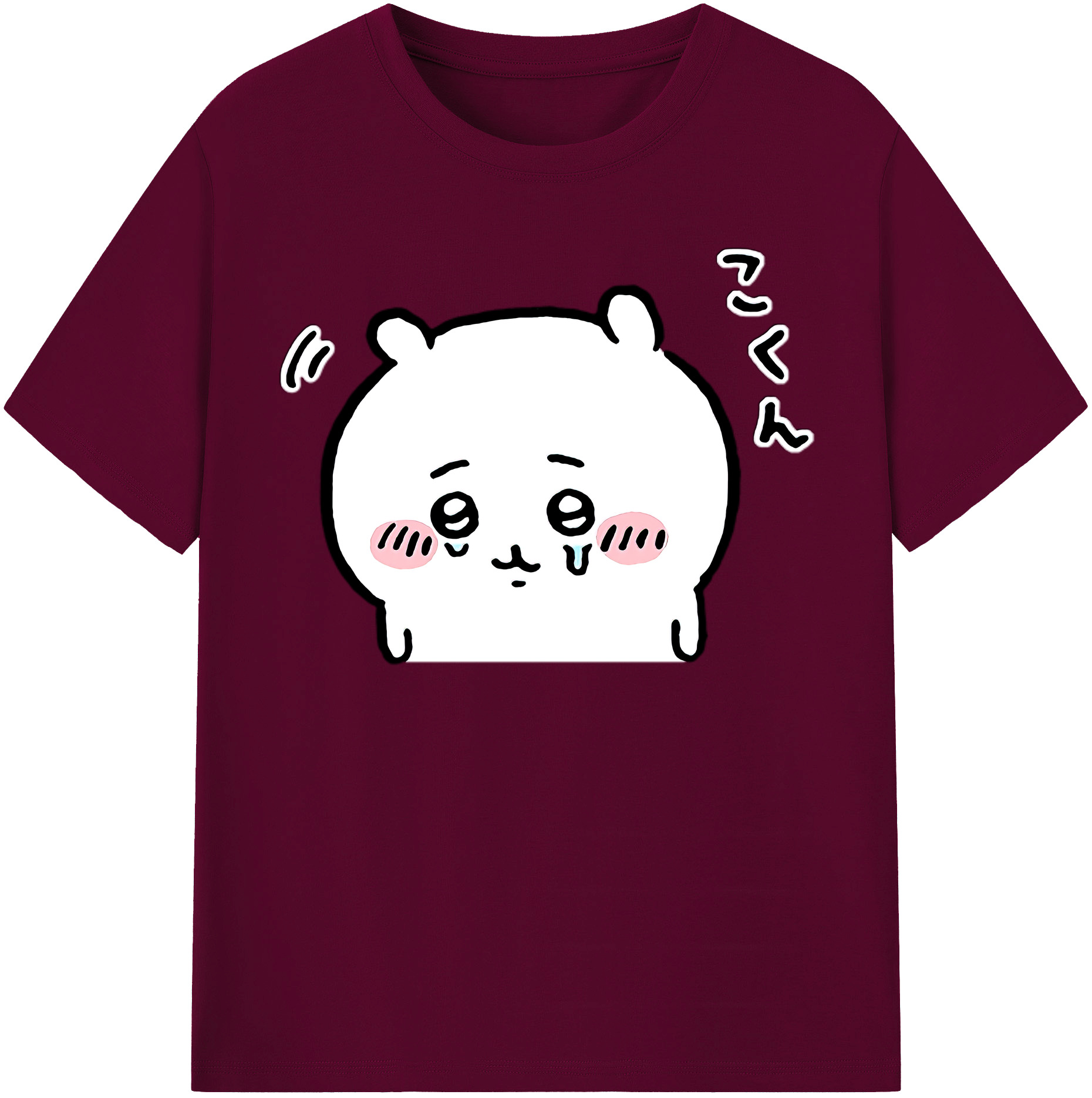 （画像用） ちいかわ ちいかわ Chii-kawa chiikawa レディースカジュアルプリントTシャツ（綿100％）
